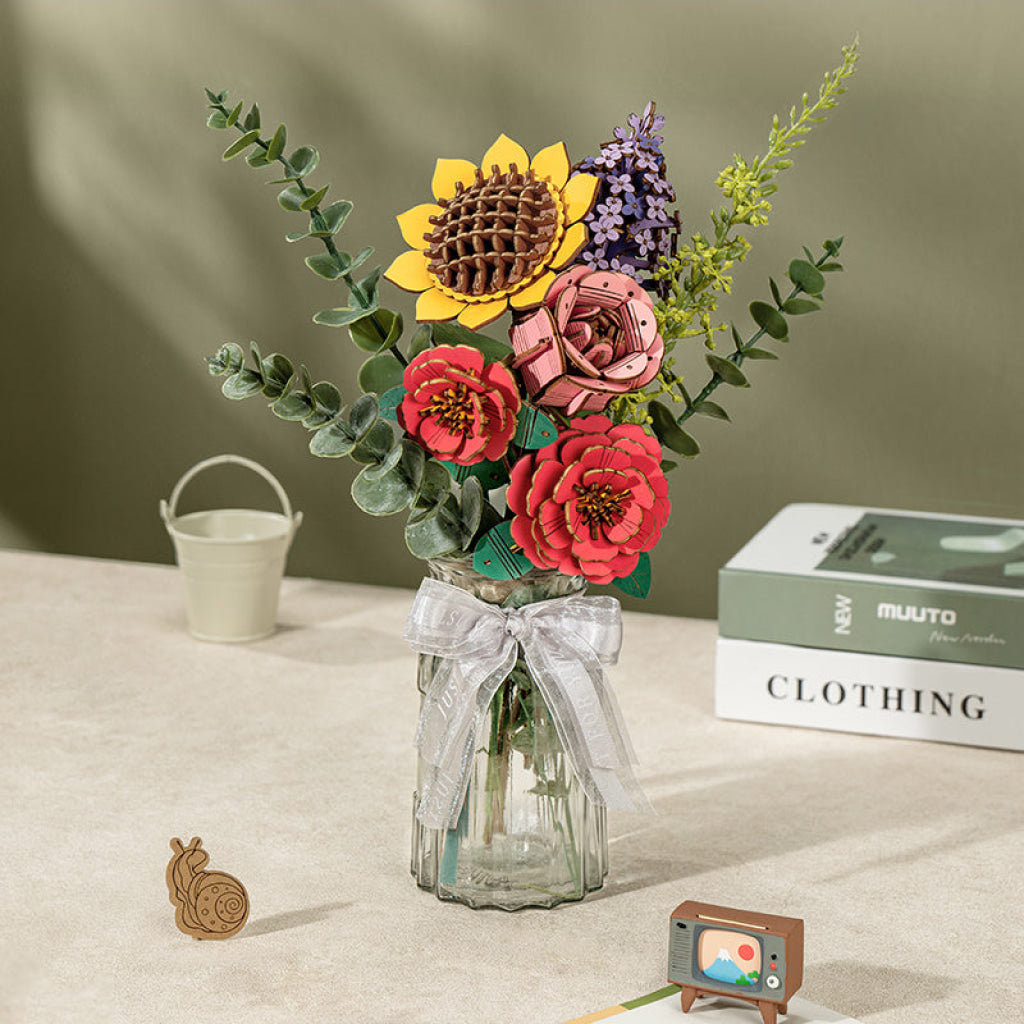 Robotime Rowood Sunflower Tw011 Dropship