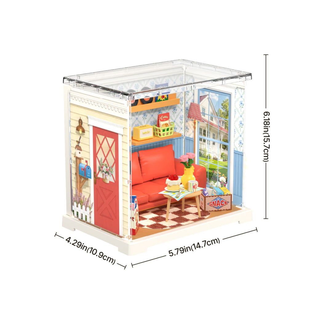 Rolife Country Blue Lounge DIY Miniature House DWS05B - Dropship