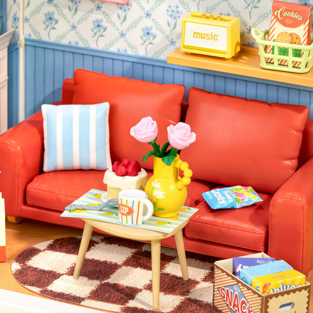 Rolife Country Blue Lounge DIY Miniature House DWS05B - Dropship