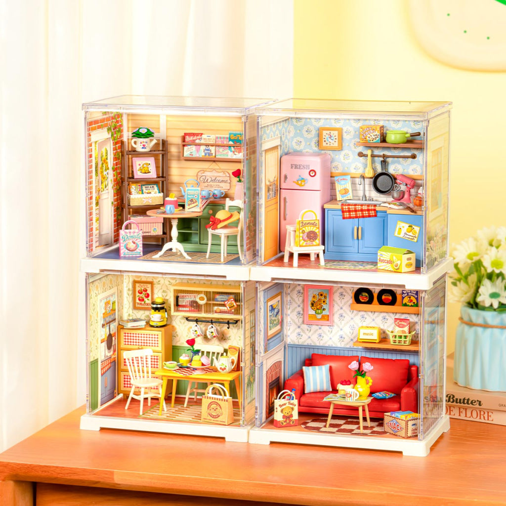 Rolife Country Blue Lounge DIY Miniature House DWS05B - Dropship