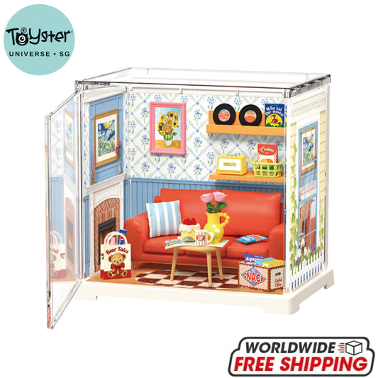 Rolife Country Blue Lounge DIY Miniature House DWS05B - Dropship