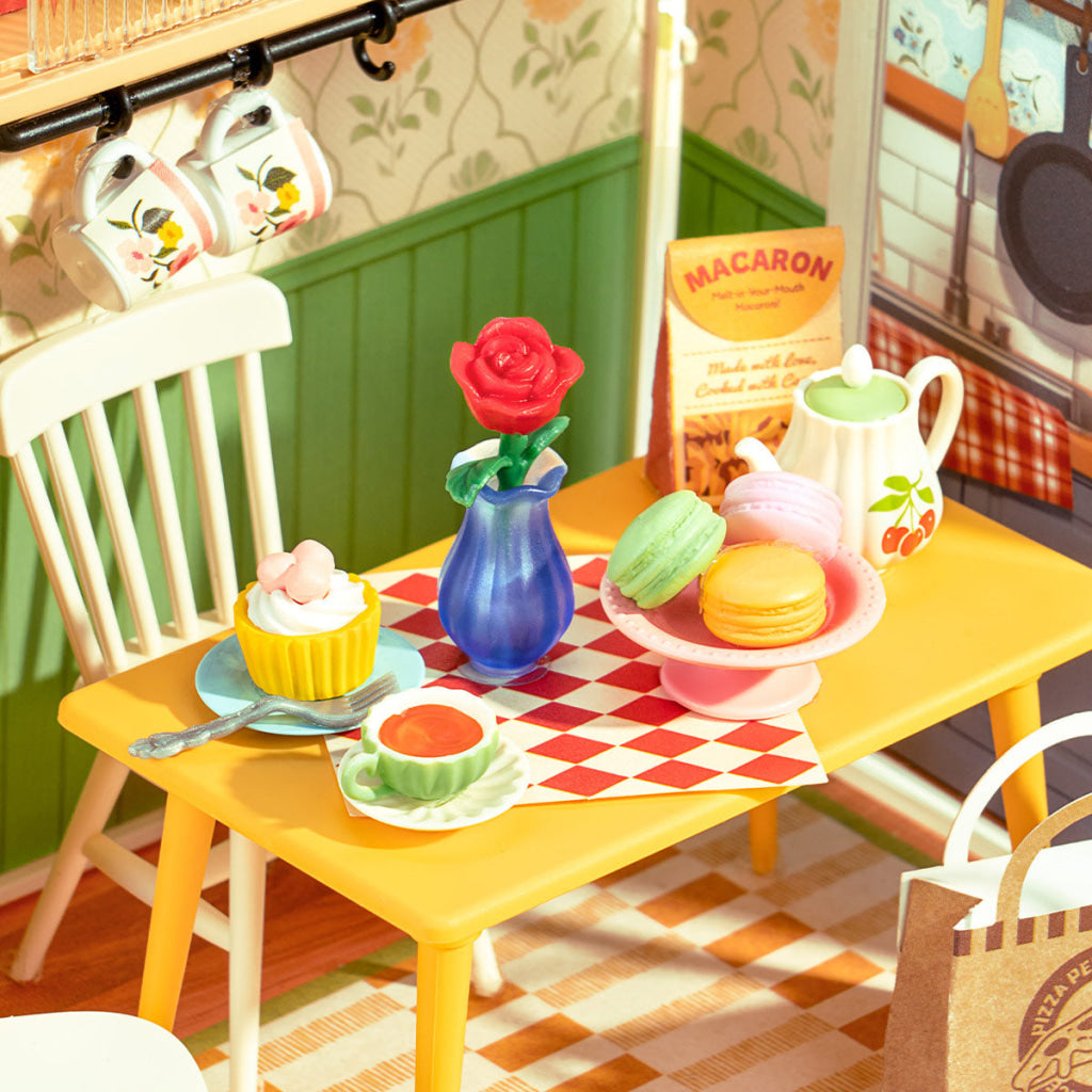 Rolife Floral Dining Room DIY Miniature House DWS06B - Dropship