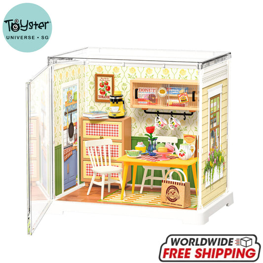 Rolife Floral Dining Room DIY Miniature House DWS06B - Dropship