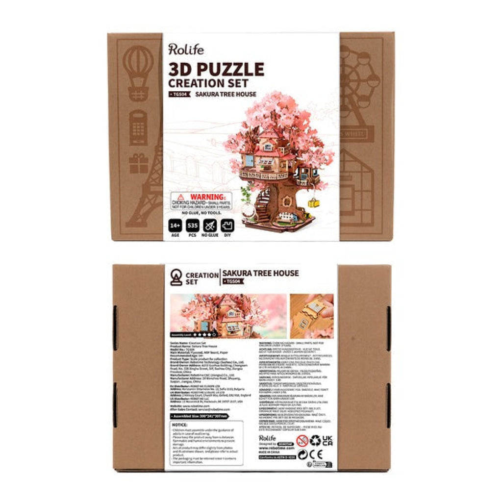 Rolife Sakura Tree House DIY Wooden 3D Puzzle TGS04 - Robotime