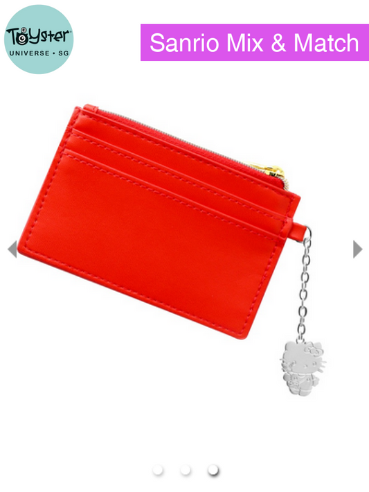 Sanrio Hello Kitty ’Go Shopping’ Red Cardholder With Silver-Plated Charm