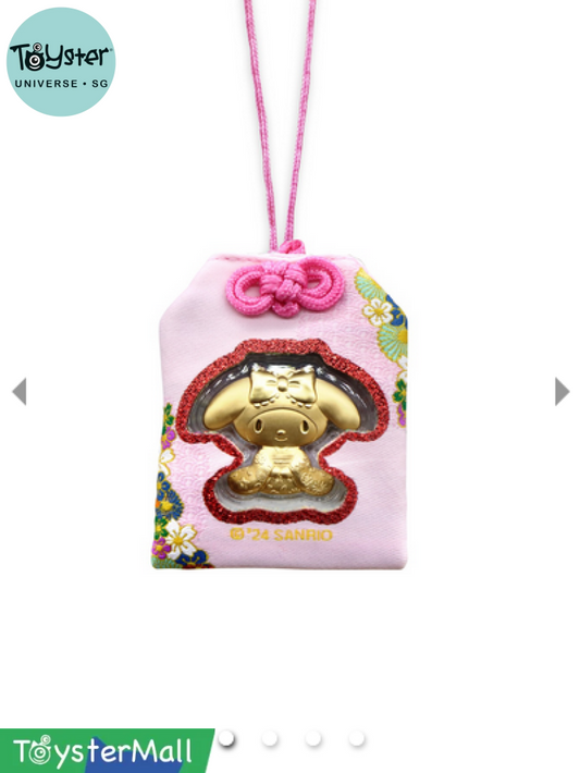 Sanrio My Melody Showa Collection Gold Foil With Charm Bag Hello Kitty