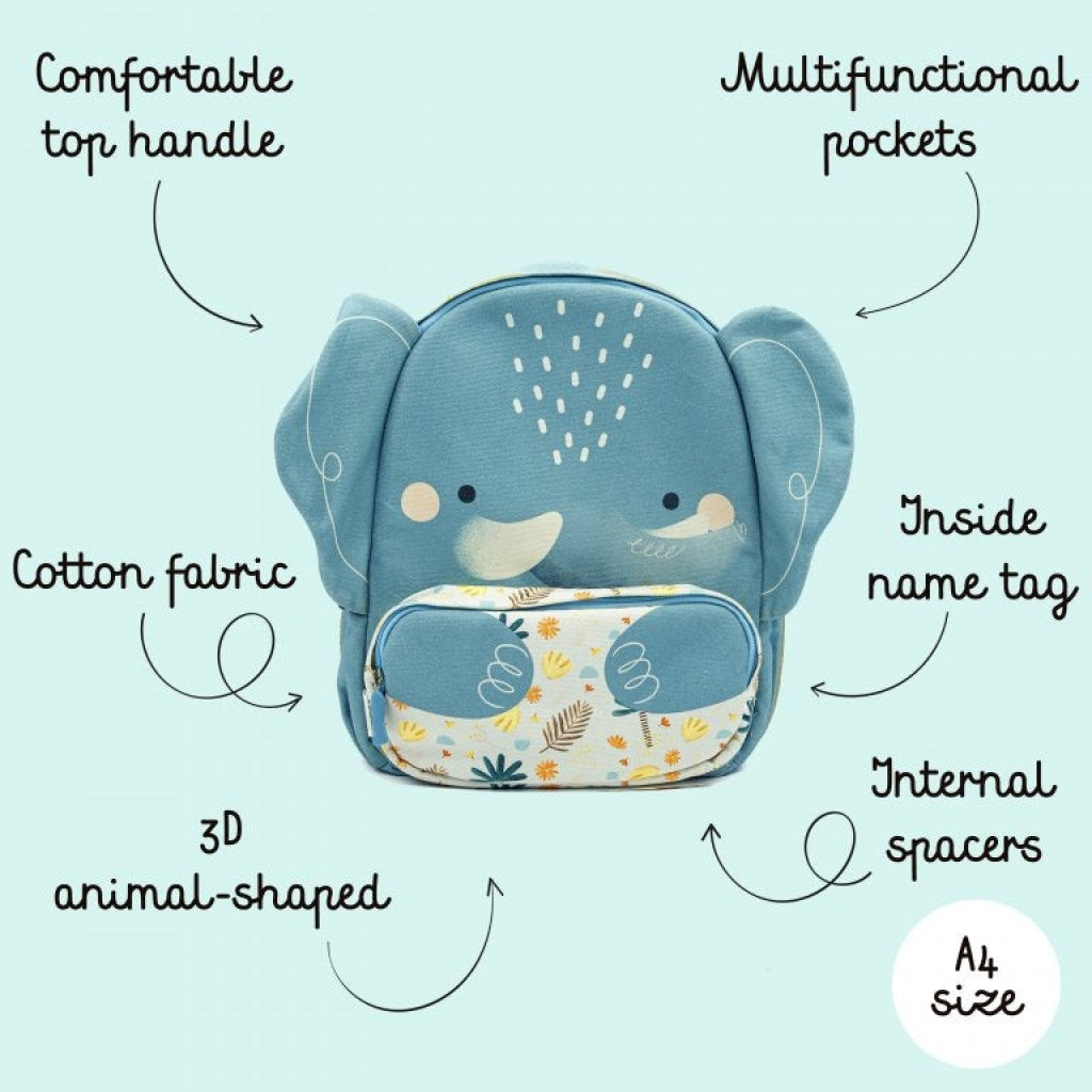 Sassi Chewy The Elephant Junior Backpack A4 Sassi