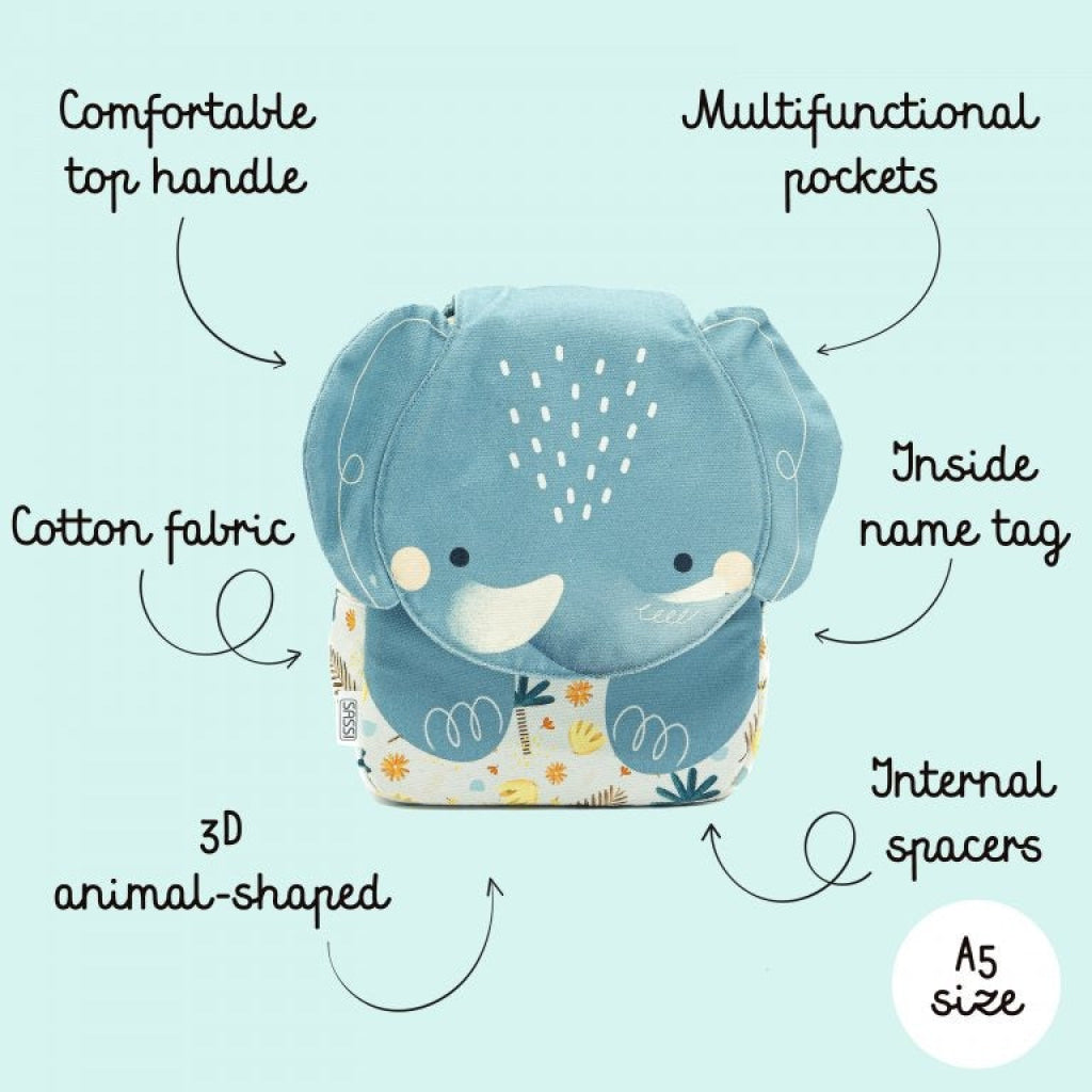 Sassi Chewy The Elephant Mini Backpack A5 Sassi