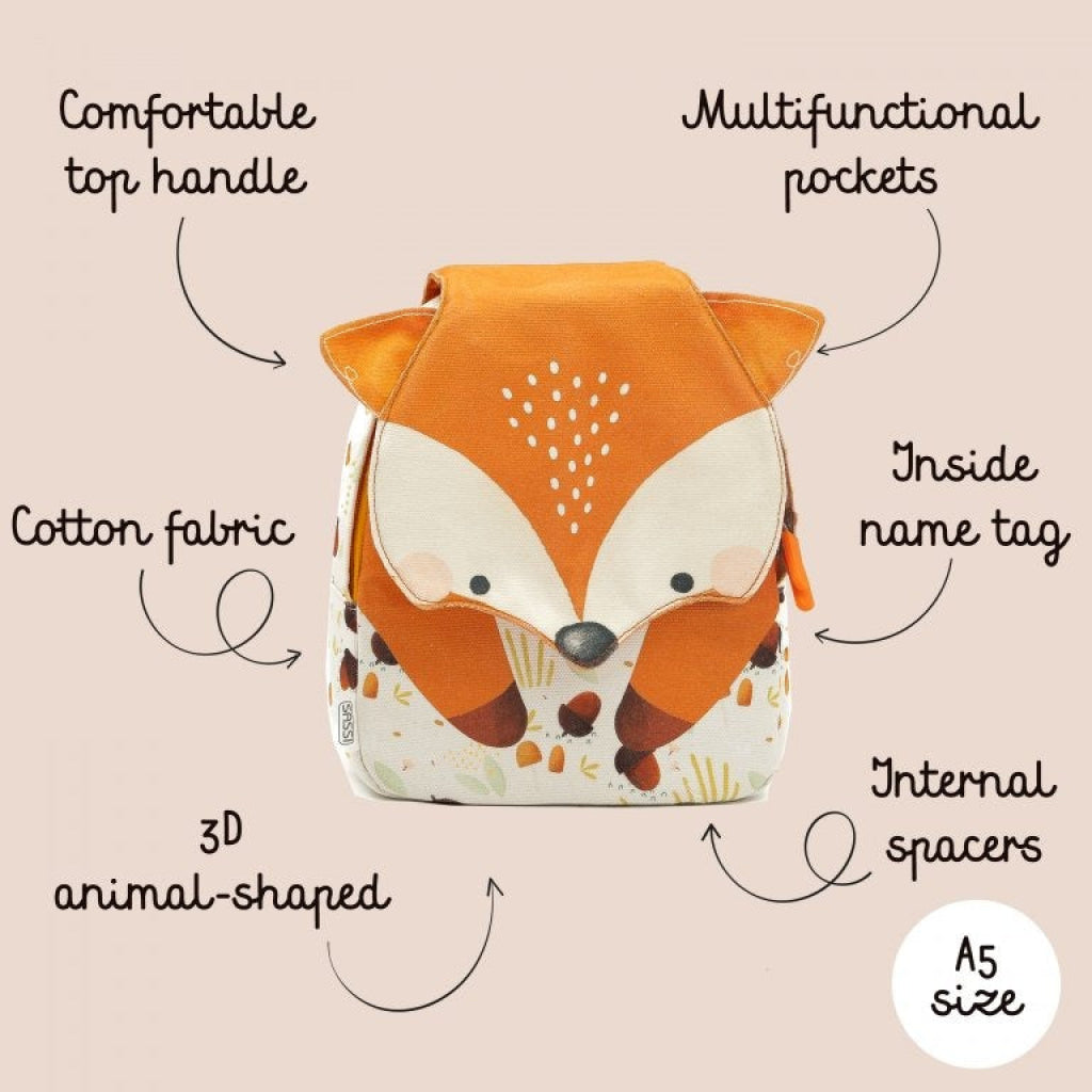 Sassi Crunchy The Fox Mini Backpack A5 Sassi