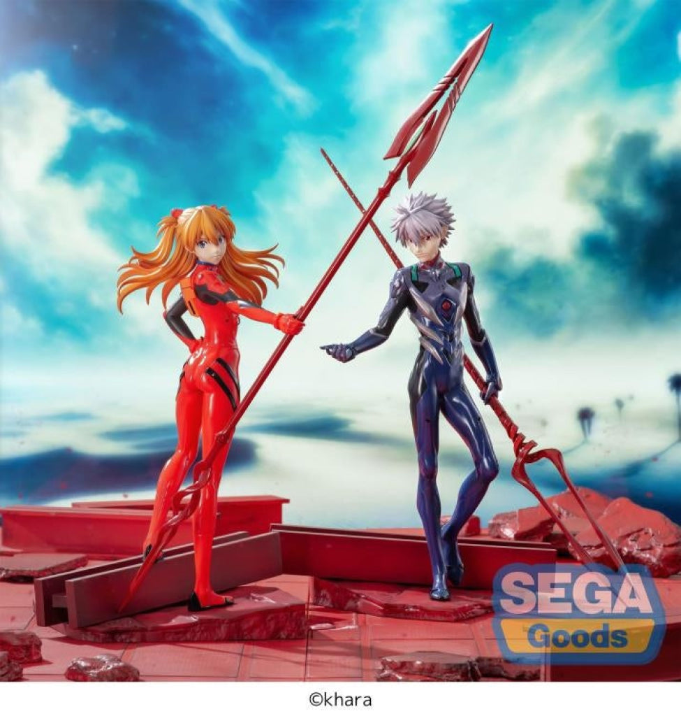 SEGA Luminasta Evangelion: Asuka Shikinami Langley x Spear of Cassius 3.0 + 1.0 Thrice Up Figure - Luminasta