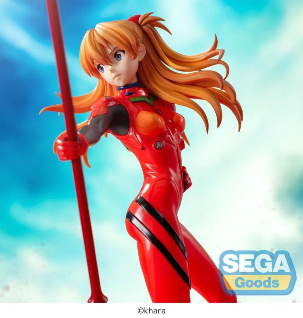 SEGA Luminasta Evangelion: Asuka Shikinami Langley x Spear of Cassius 3.0 + 1.0 Thrice Up Figure - Luminasta