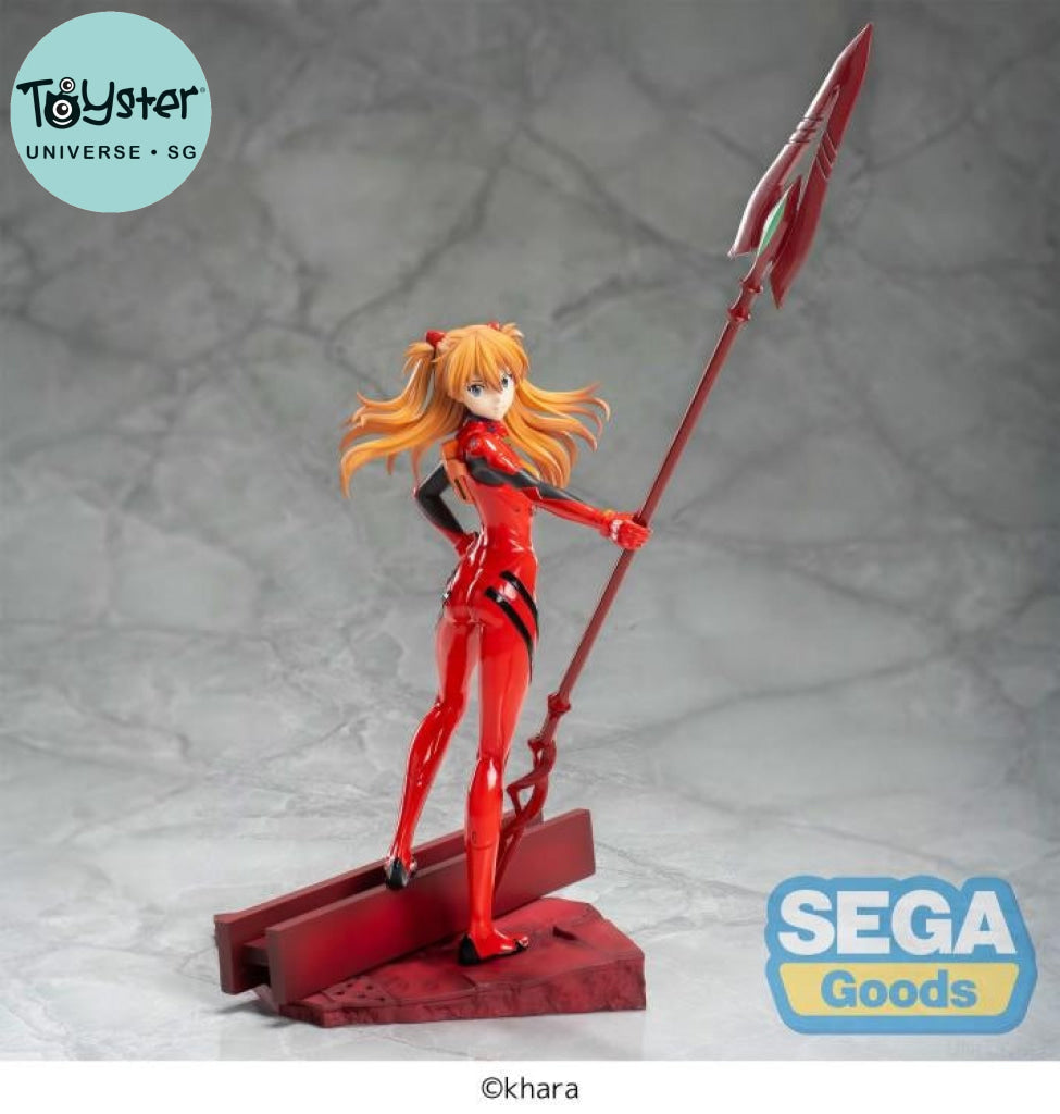 SEGA Luminasta Evangelion: Asuka Shikinami Langley x Spear of Cassius 3.0 + 1.0 Thrice Up Figure - Luminasta