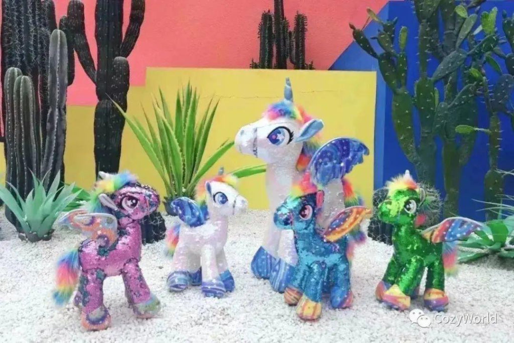 Sequin Standing Mirabelle Unicorn 50Cm Cozyworld