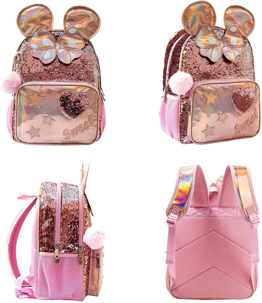 Sequins 3’’ School Bags For Girls Backpack