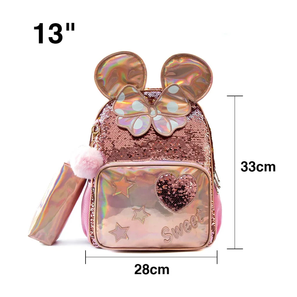 Sequins 3’’ School Bags For Girls Backpack