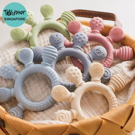 Silicone Teething Sensory Ring Food Grade Toy