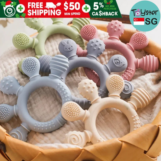 Silicone Teething Sensory Ring Food Grade Toy