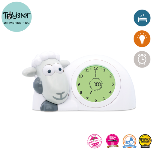 Sleep Trainer with Nightlight - Sam the Lamb - Grey - Nightlight