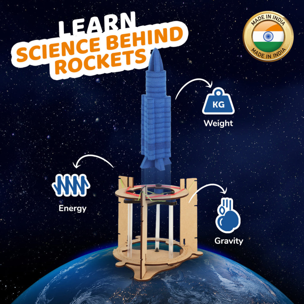 Smartivity Blast-off Space Rocket DIY STEM Construction Toy - Brain