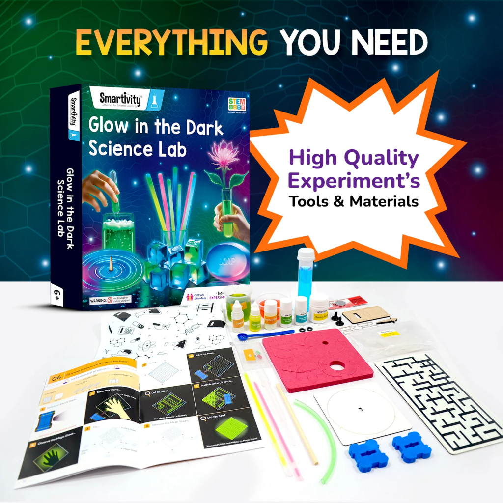 Smartivity Glow in the Dark Science Kit DIY Science Experiments - Brain