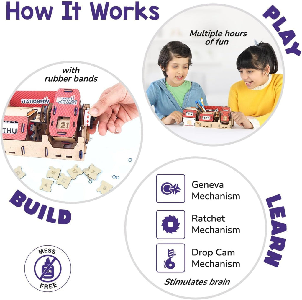Smartivity Infinity Calendar Organiser DIY STEM Construction Toy - Brain