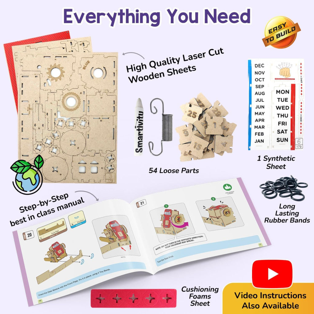 Smartivity Infinity Calendar Organiser DIY STEM Construction Toy - Brain