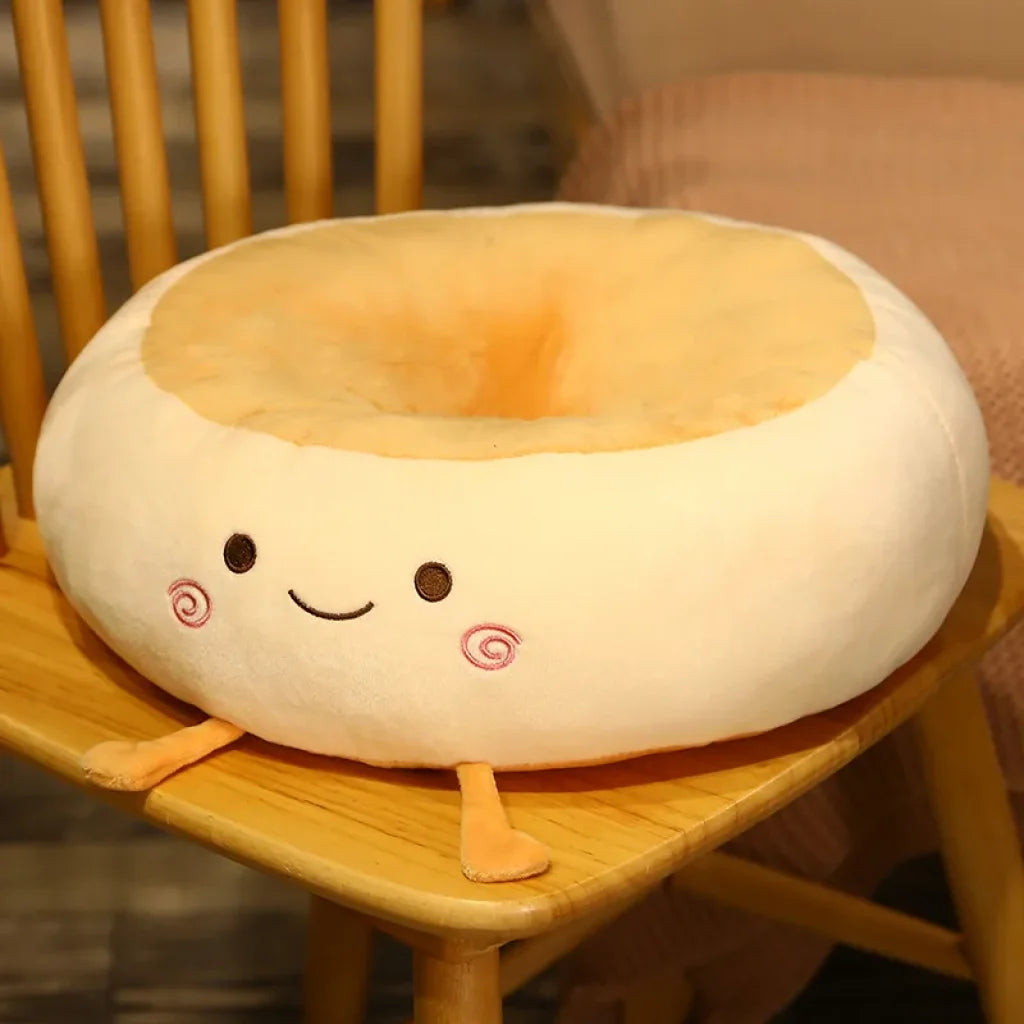 Soft Cushion Round Hole Bread-Shaped Smile / 38Cm