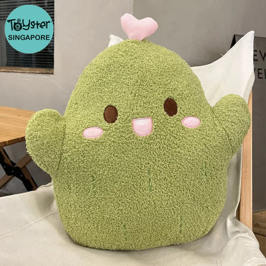 Soft Ghost Throw Pillow Plush Green Heart