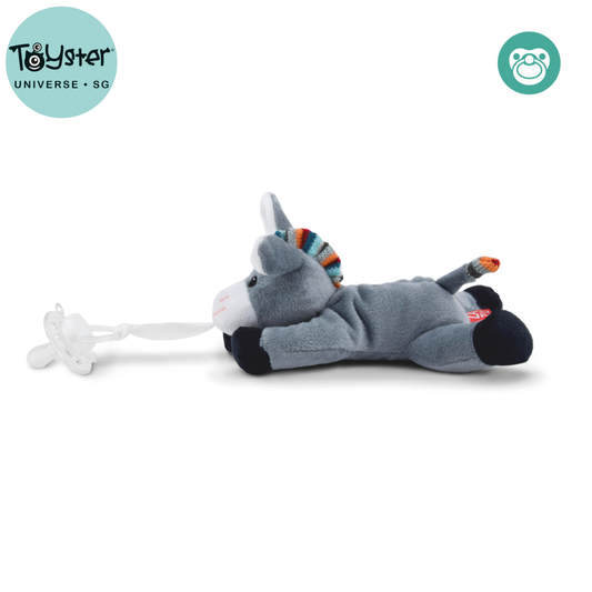 Soft Toy with Pacifier Holder - Dexy / Lizzy / Donny - Donny the Donkey - Soft toy