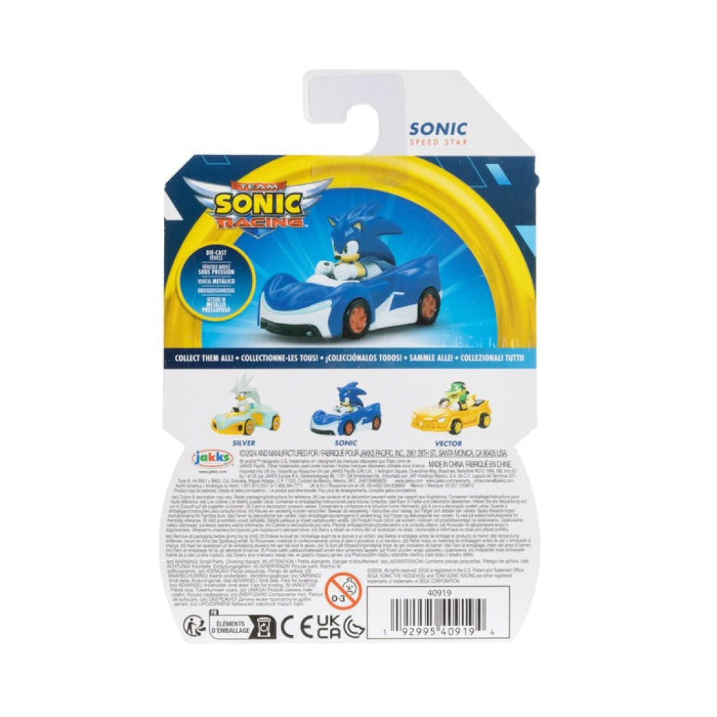 Sonic 1:64 Diecast Vehicle W8 - VECTOR - Sonic
