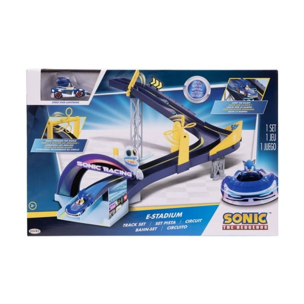 Sonic E-Stadium Track Set with 1:64 Die Cast Vehicle - Sonic