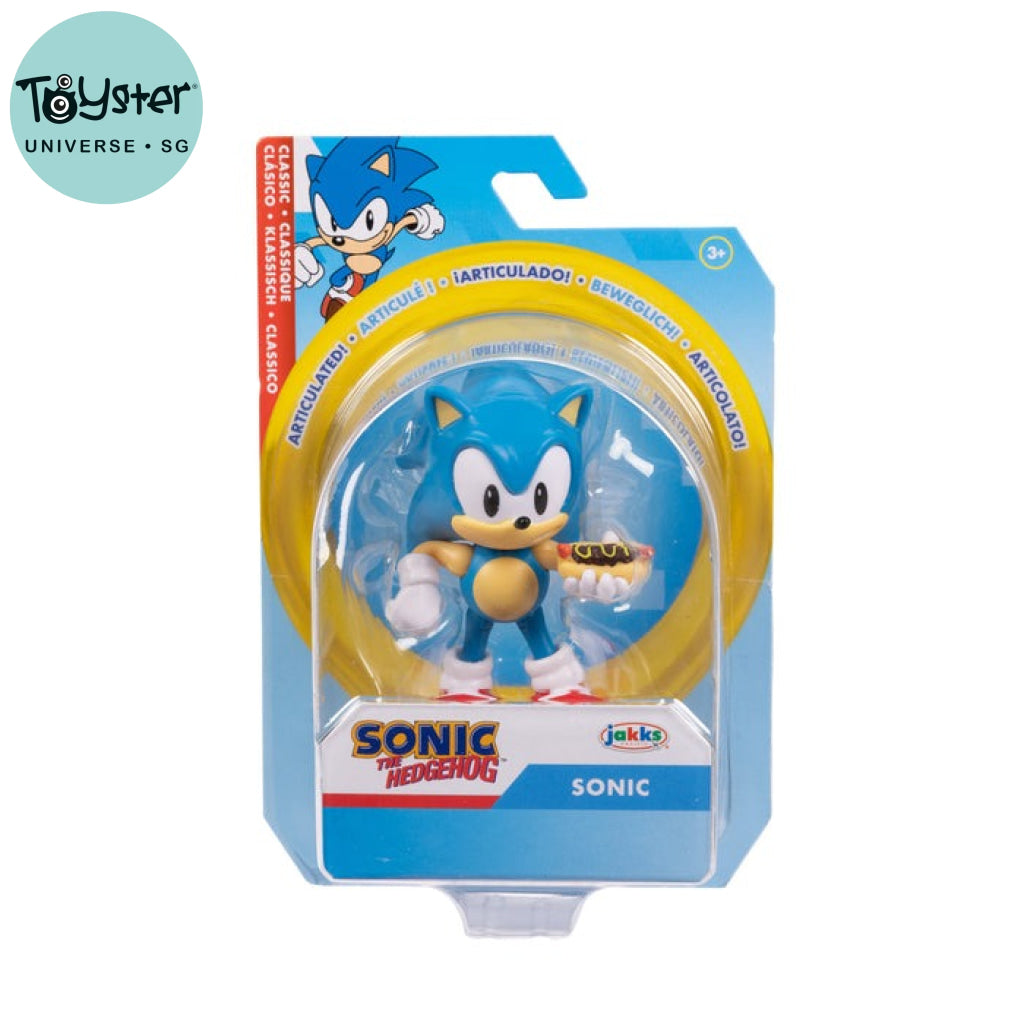 Sonic The Hedgehog Action Figure W19 2.5 Inch - Classic Sonic with Hot Dog - Sonic