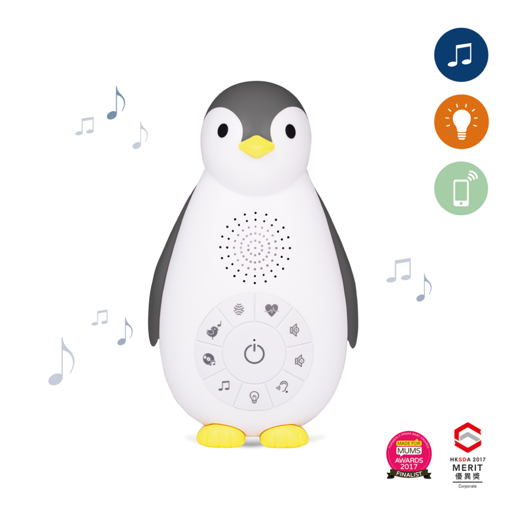 Sound Machine - Zoë the Penguin - Grey - Nightlight