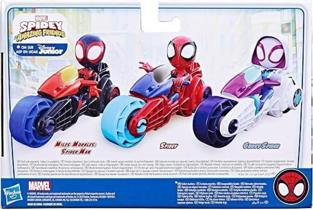 Spidey Amazing Friends Miles Morles Spider Man Motorcycle - Marvel
