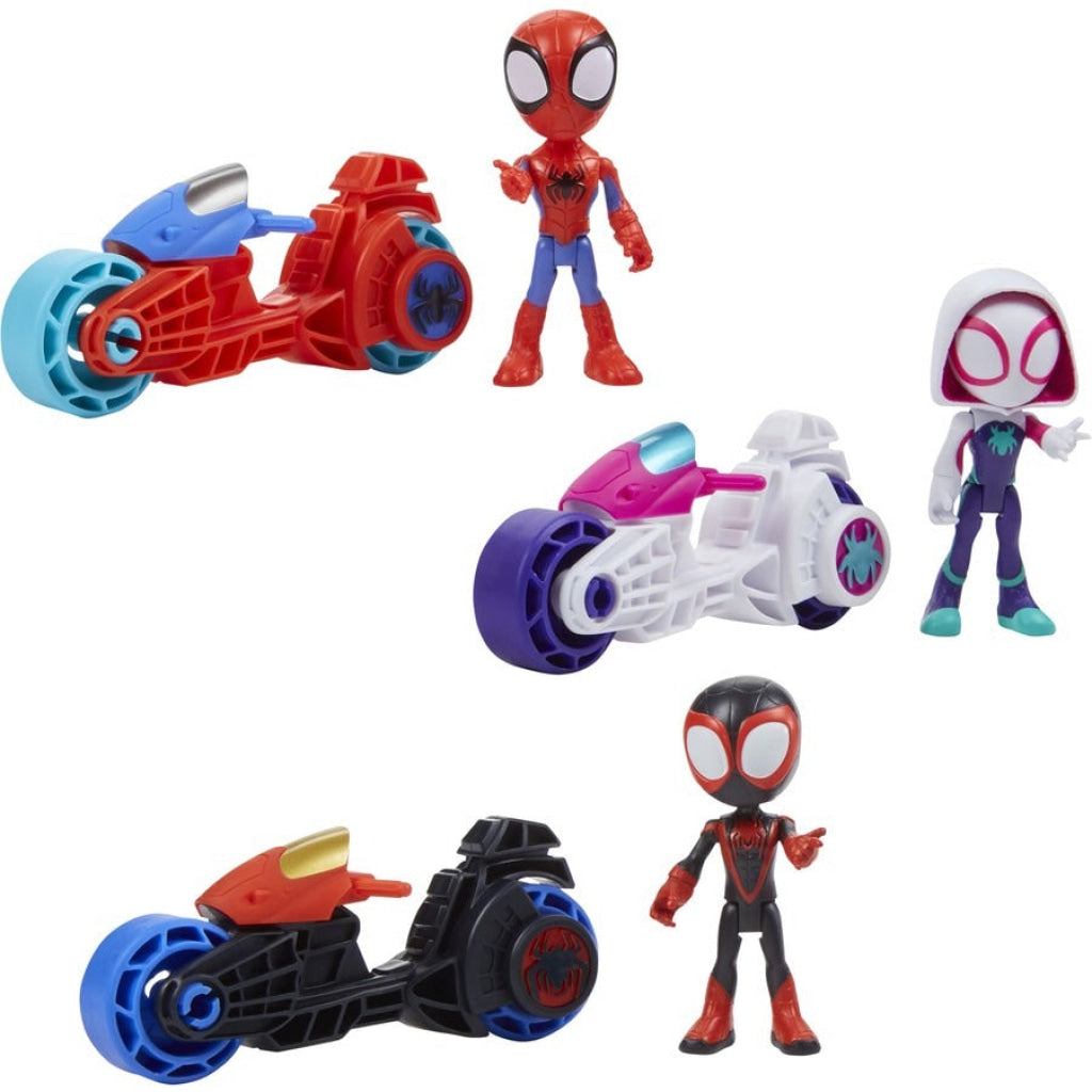 Spidey Amazing Friends Miles Morles Spider Man Motorcycle - Marvel