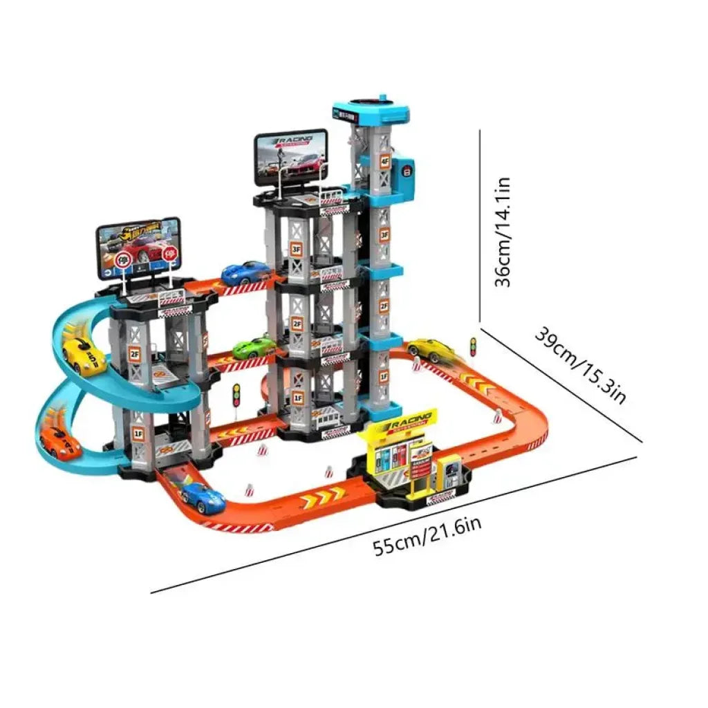 Spiral Parking Garage Toy Track Toys