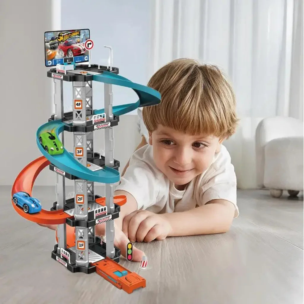 Spiral Parking Garage Toy Track Toys