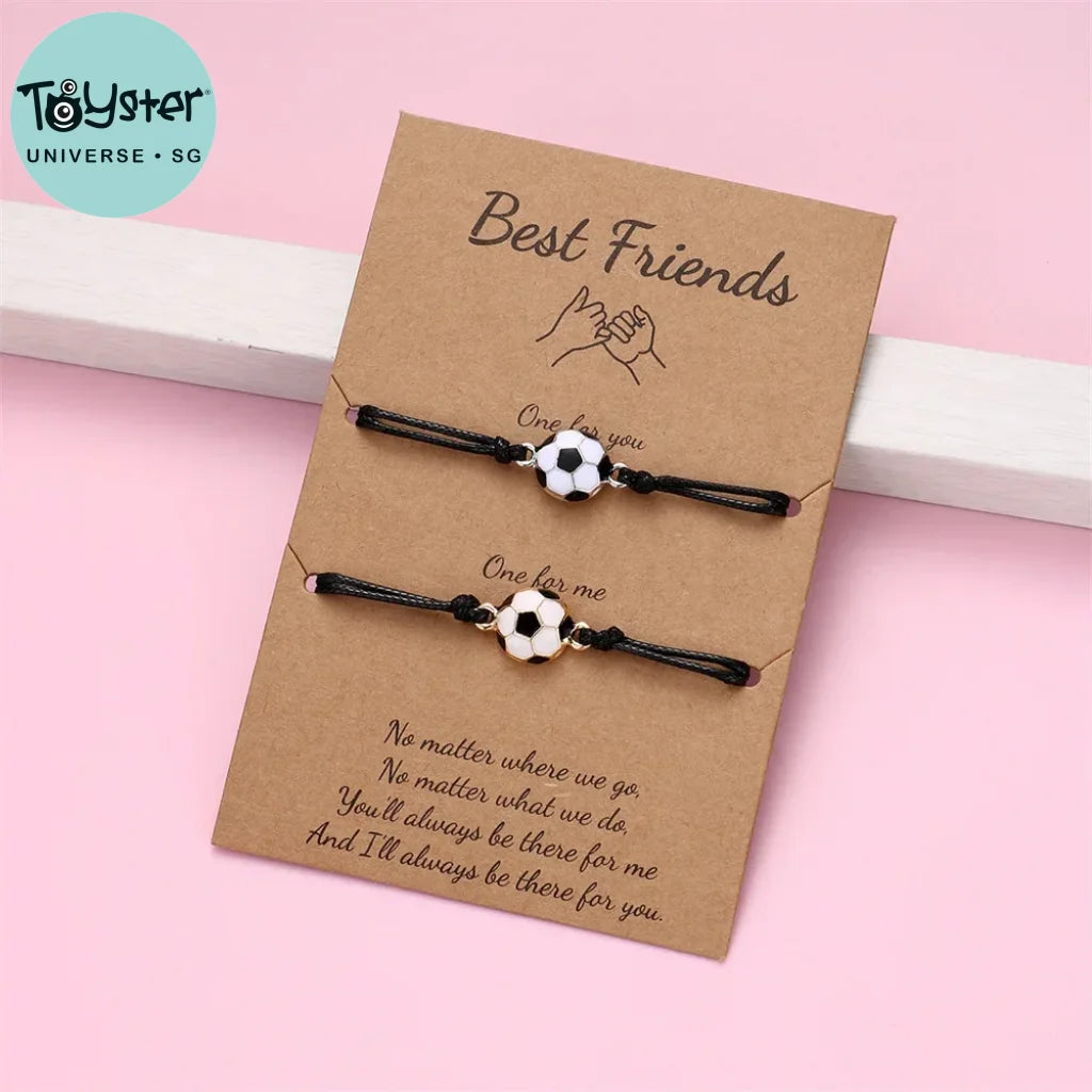 Sports Friendship Leather Rope Bracelet