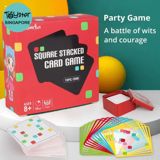 Square Stacked Card Game Puzzle Games Educational 64 Cards