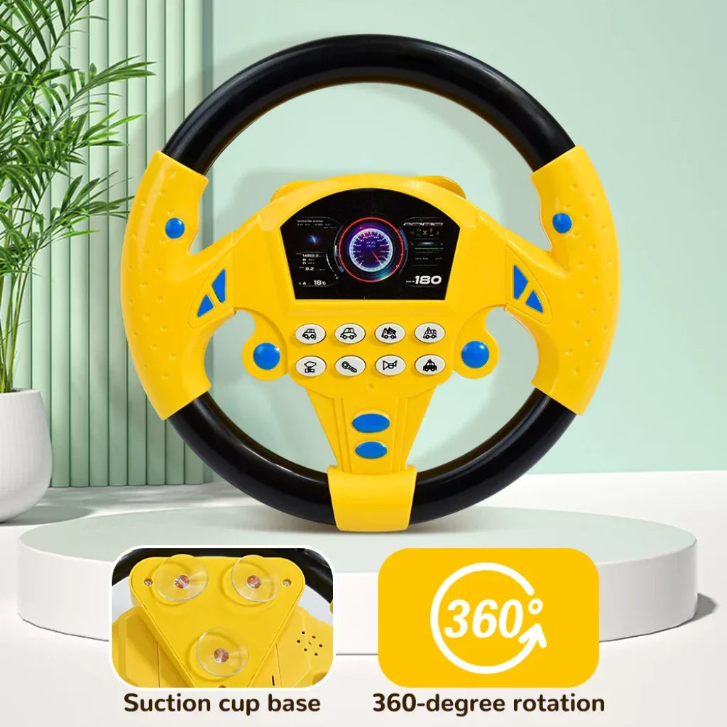 Steering Wheel Toy with Light Sound