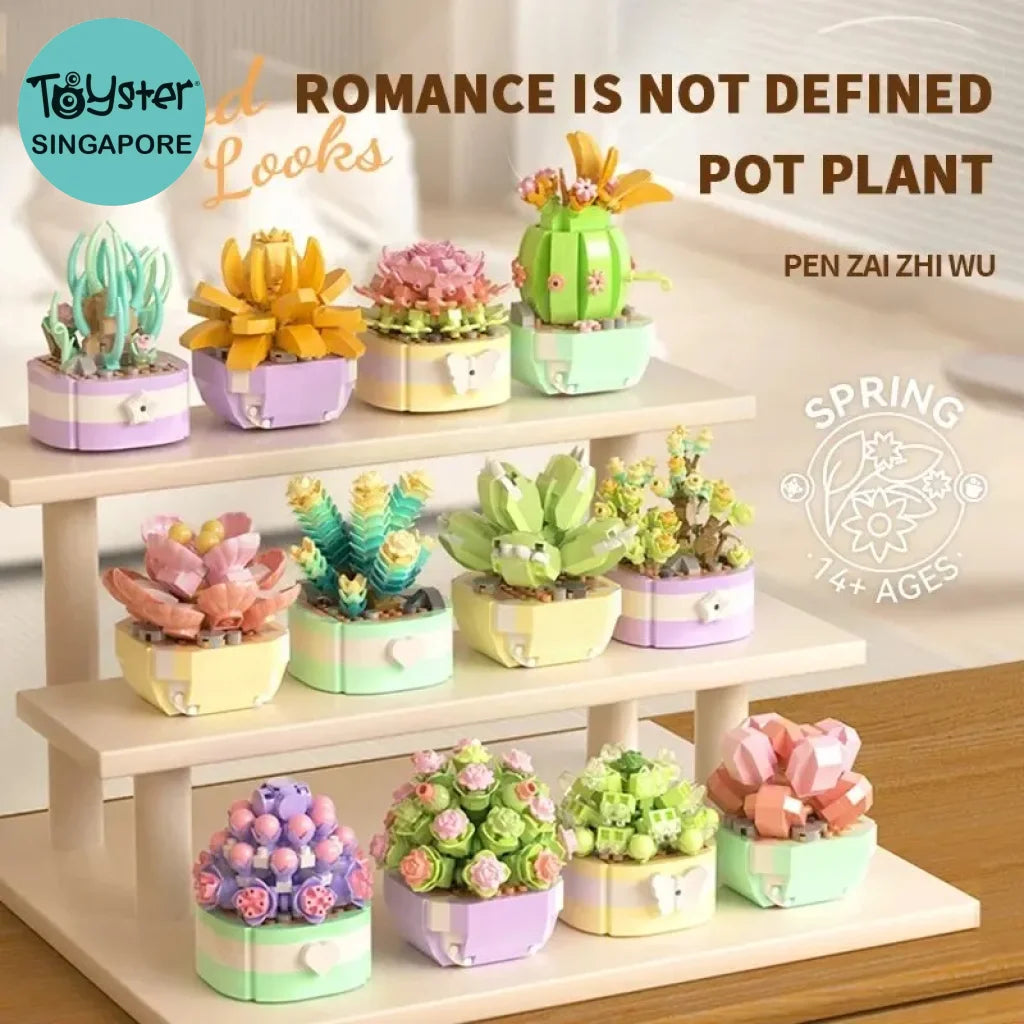 Succulent Potted Plant Building Blocks