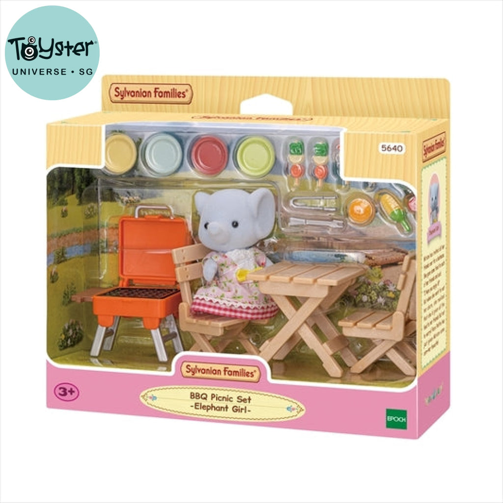 Sylvanian Families Bbq Picnic Set - Elephant Girl Free Gift