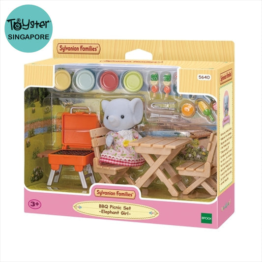 Sylvanian Families Bbq Picnic Set - Elephant Girl Free Gift