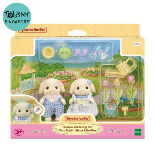 Sylvanian Families Blossom Gardening Set - Flora Rabbit Sister & Brother