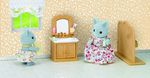 Sylvanian Families Country Bathroom Set With Cat Sister