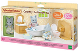 Sylvanian Families Country Bathroom Set With Cat Sister