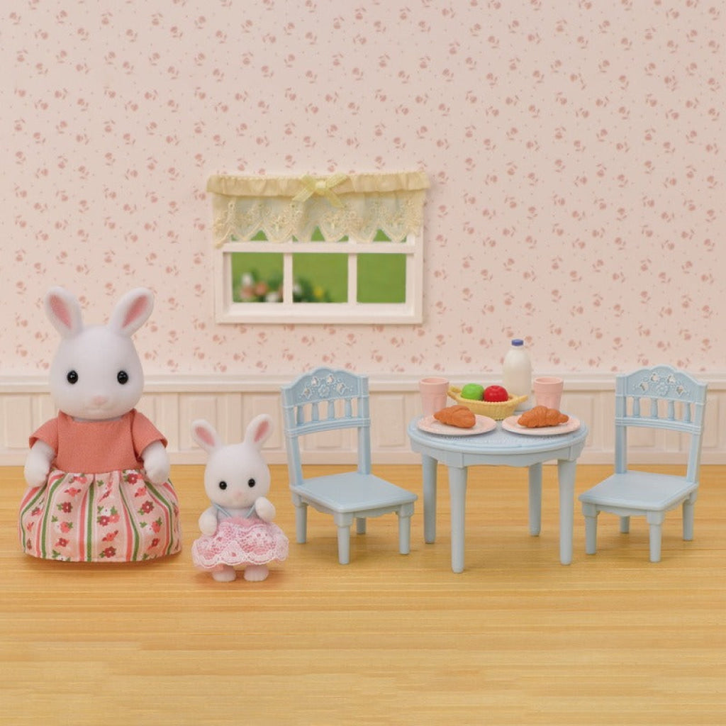Sylvanian Families Snow Rabbit Mother & Baby Breakfast Table Sylvanian Families
