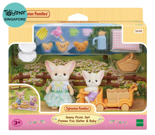 Sylvanian Families Sunny Picnic Set Fennec Fox Sister & Baby