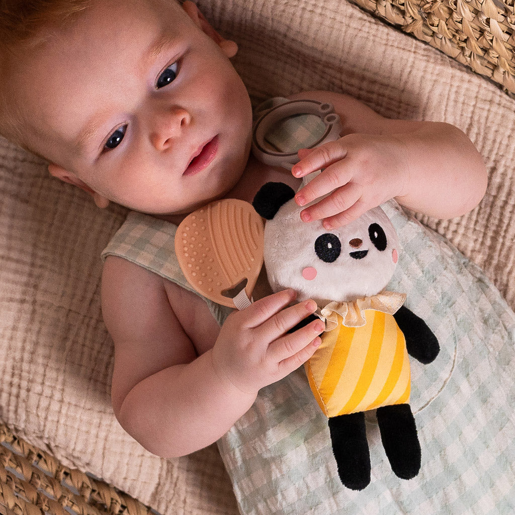 Taf Toys Baby Stroller Hanging Plush Toy with Teether - Easier Development