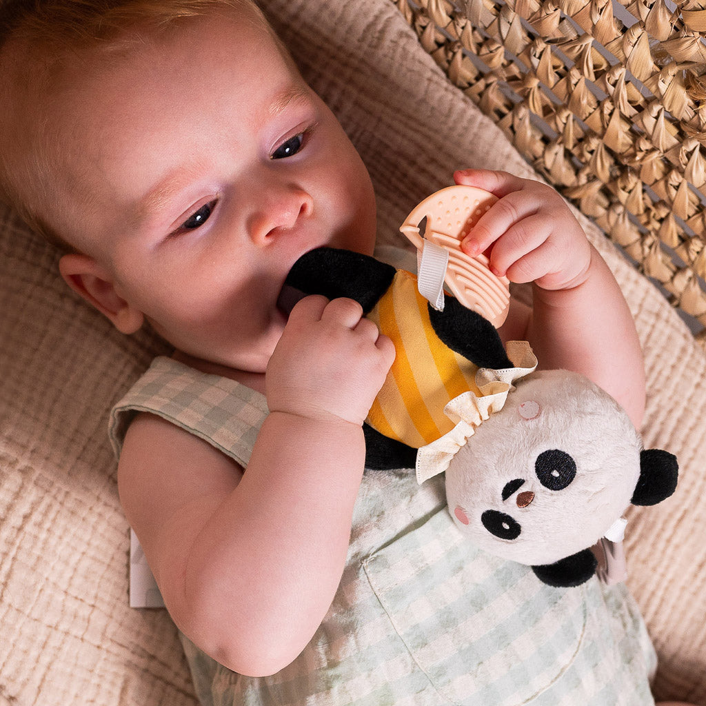 Taf Toys Baby Stroller Hanging Plush Toy with Teether - Easier Development
